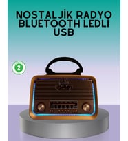 Bluetooth Özellikli Nostalji Radyo 3 Bant FM AM SW