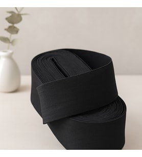 Geniş Paça Lastiği 3 cm Siyah 10 m