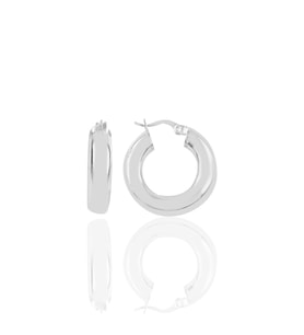 Söğütlü Silver Gümüş  5 mm kalınlığında 21 mm büyüklüğünde kalın gümüş halka küpe