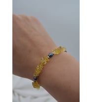 STONEAGE JEWELLERY Sitrin ve Arpa İnci Bileklik (Altın / Dore)