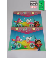 x Dekomus Lisanslı Gabby’s Dollhouse 2 Adet ÇıtÇıt Dosya