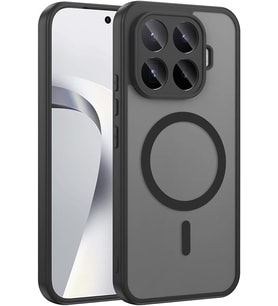 Xiaomi Mi 17T ile Uyumlu Kılıfı Silikon Şeffaf Kenarları Mat Renkli M-Safe Şarj Özellikli Kamera Lens Korumalı İnce Kapak Babet Siyah