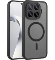 Xiaomi Mi 17T ile Uyumlu Kılıfı Silikon Şeffaf Kenarları Mat Renkli M-Safe Şarj Özellikli Kamera Lens Korumalı İnce Kapak Babet Siyah