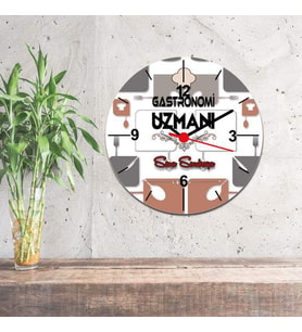 Gastronomi Uzmanı Duvar Saati