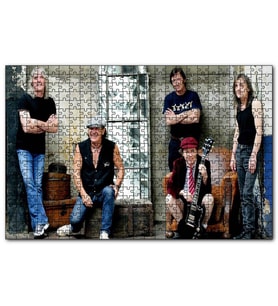 Cakapuzzle ACDC Grubun Tüm Üyeleri  Puzzle Yapboz MDF (Ahşap) (120 Parça)