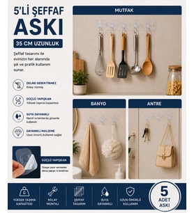 YAKUT 5 Lİ SİLİKON ASKI
