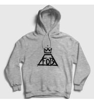Presmono Unisex Gri Logo Fall Out Boy Kapüşonlu Sweatshirt 62522tt (Gri)