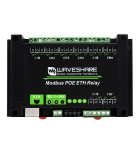 8 Kanallı Ethernet Röle Modülü Modbus RTU TCP PoE Port
