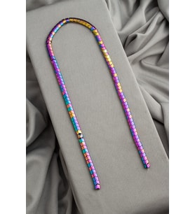 Hematit Doğal Taş Parlak Gökkuşağı 6x4mm Dizi
