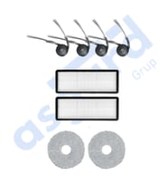 Roborock Qrevo Curv Uyumlu 4 Yan Fırça 2 Filtre 2 Mop PKT-iasgf0000614
