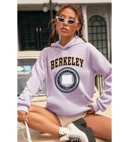 Unisex Berkeley Baskılı Sweatshirt (Lila)