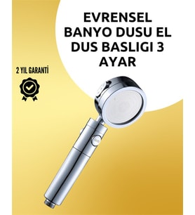 Northcity Çok İşlevli Paslanmaz Çelik Duş Başlığı - Masaj, Yağmur ve Şelale Modları