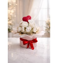 Mumelia Candles Beyaz Aşk - Doğal Soya Mum Buketi