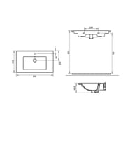 BELLA ETEJERLİ LAVABO 80cm TURAVİT