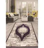Dijital Kaymaz Taban Yıkanabilir Modern Renkli Salon Halısı Mutfak Halısı Yolluk ND-HT-491 (Mor)