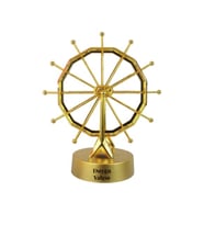 Kişiye Özel Altın Renk Dönme Dolap Dekoratif Aksesuar – Usb & Pilli Masaüstü Süs (24x20 Cm) (Gold)
