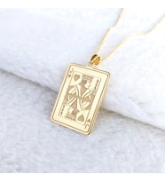 Kişiye Özel 925 Ayar Gümüş Vale Kolye (Gold)