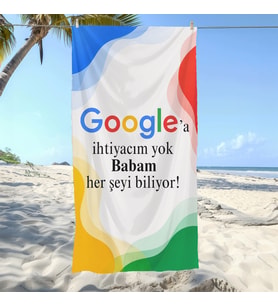 Ejoya Babalara Özel Fotoğraflı Plaj Ve Spor Havlusu 116567