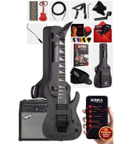 Maxword Grade-50AMP Gray Rosewood Yüksek Kalite Floyde Rose 50W Amfili Elektro Gitar