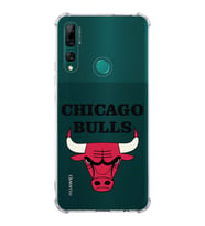 Huawei Y9 Prime 2019 Uyumlu Köşe Korumalı Antişok Kapak Chicago Bulls Tasarımlı Şeffaf  Kılıf