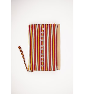 Katlanabilir Portföy Çanta – Etnik Desenli, İçi Astarlı, Bilek Askılı 34x43 cm