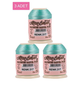 3 Adet Altınbaşak Oya ve Dantel İpi 20 gr - Royaleks - No: 317
