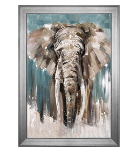 Hayvanlar Temalı Kanvas Tablo 50 x 70 cm Silver Çerçeve