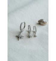 Mey İthalat® Gümüş Renk Kutup Yıldız Model 3 lü Küpe Seti