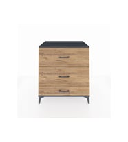Kronos Şifonyer 3 Çekmeceli 88x59x96 Antrasit-Çam