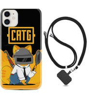 Apple iPhone 11 12 13 Mini Kılıf Boyun Askılı Silikon Cat G 1677