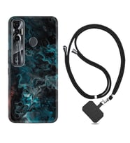 Tecno Spark 6 6 Go 8C 8 Pro 7 7 Pro Kılıf Boyun Askılı Silikon Colorful Abstract 1384