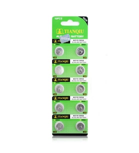TIANQIU AG10 LR1130/389 Alkalin 10'lu Düğme Pil