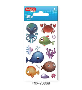 Tanex 7x12mm Deniz Hayvanları Tatoo TNX-26369