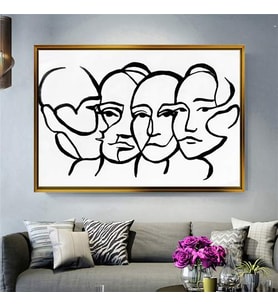 Altın Çerçeveli dekoratif tablo a740 (Gold)
