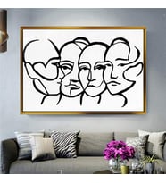 Altın Çerçeveli dekoratif tablo a740 (Gold)