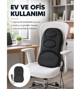Lexroo Ev ve Araç İçin Masaj Minderi Modlu Isıtmalı Titreşimli Koltuk Masaj Pedi