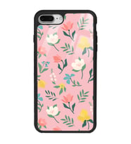 iPhone 8 Plus Pinky Flowers Tasarımlı Glossy Telefon Kılıfı