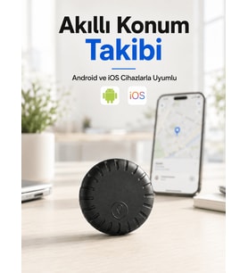 Akıllı GPS Takip Cihazı Android ve iOS Uyumlu 2 Yıl Pil Ömürlü Mini Konum Bulucu