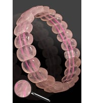 Sertifikalı Rolex Model AAA+ Kalite Gerçek Pembe Kuvars Taşı Bileklik (Çok Renkli)