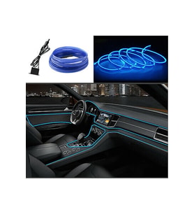 Araç İçi Neon Aydınlatma Led Göğüs Torpido Ledi Neon İp Led Buz Mavi 2 Metre