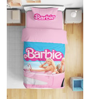 Erayshome Barbie 3D Baskılı Tek Kişilik Çarşafsız Nevresim Takımı