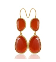 Kadir Jewellery 22 Ayar Altın Kaplama Kadın Sallantılı Küpe -El İşçiliği Ve Hipoalerjenik Küpe