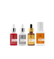 AHA+BHA Peeling Serum + Leke Karşıtı Serum + Vitamin C Serum + Güneş Kremi (4’lü Vitanova Set)