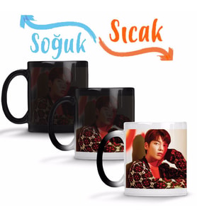 TXT Taehyun Cat & Dog Sihirli Kupa Bardak Porselen