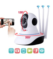 HD Kayıtlı 3 Antenli WİFİ İp Bebek Kam.128 GB Kart Desteği