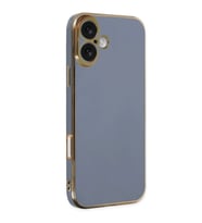 iPhone 16 Kılıf Volet Silikon - Mavi