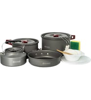 ORCAMP KAMP MUTFAK TENCERE SETİ 4 LÜ 1276GR OUT-1050 4455 (Siyah)