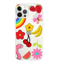 PrintiFy Apple  iPhone 12 Pro ile Uyumlu 1mm Slim Fit Water Color 5 Baskılı Şeffaf  Kılıf