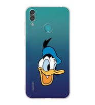 Huawei Y7 2019  Kamera korumalı Kapak Donald Duck Tasarımlı  Şeffaf Kılıf