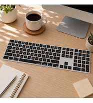 Apple Magic Keyboard 2 A1843 Numerik Türkçe Q Klavye Koruyucu – US ANSI Enter Uyumu Ile Türkçe Yapma Kaplama Ultra İnce Silikon Keyboard Cover Toz ve Sıvı Koruma Siyah